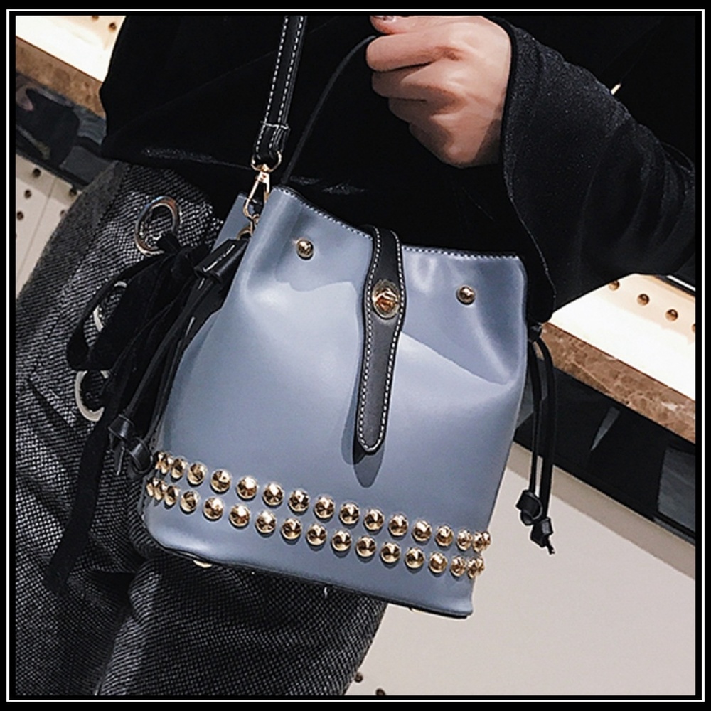 NEW Studded Bucket/Crosssbody Bag - Picture 2 of 8
